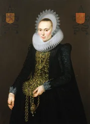 Justina van Teylingenの肖像、1616年（ペアについては307901を参照）